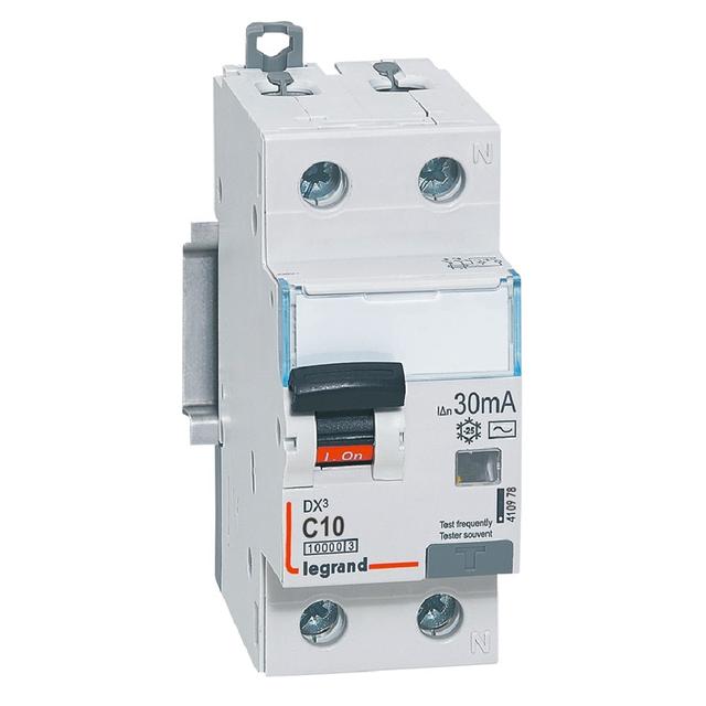 WYŁĄCZNIK RÓŻNICOWONADPRĄDOWY P 312 2P C 10A 30MA TYP AC 10KA SERII DX3, Legrand