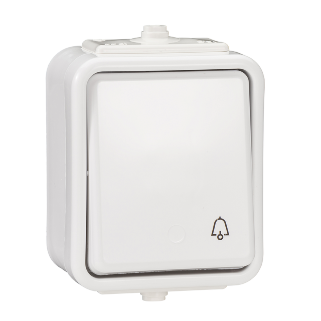 Cedar, przycisk dzwonek, IP44, biały