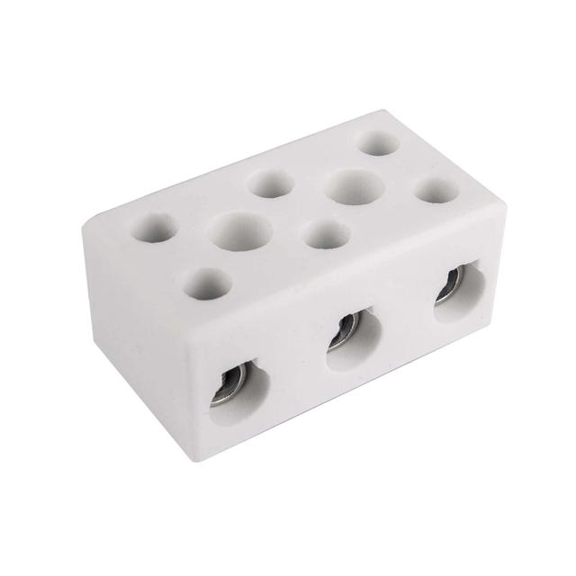 Złączka gwintowa porcelanowa 16mm² 3‑tory biała z 2 otworami montażowymi CPO‑30A‑3P 80733516 /10szt./ SIMET