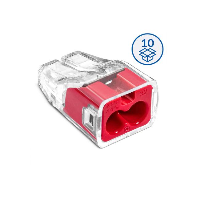 Szybkozłączka SCP2 B10 IDEALNA wtykowa do drutów i wielodrutów 2‑torowa 4mm² 32A 450V 88001001 SIMET