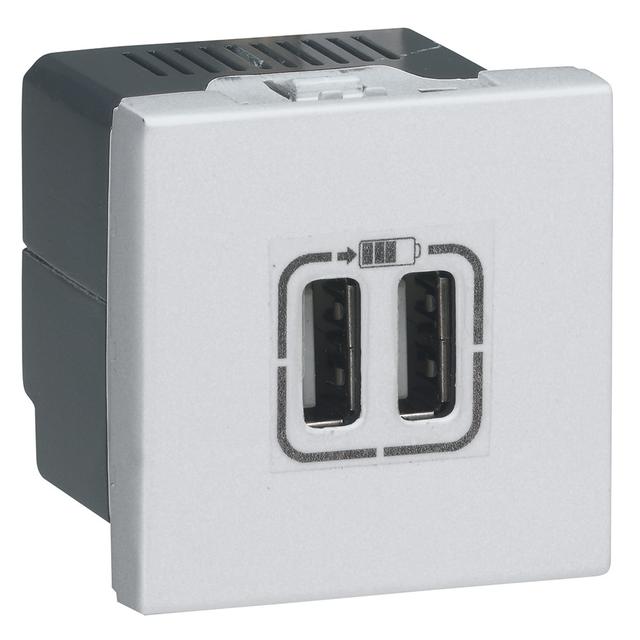 Mosaic - Gniazdo Zasilające 2Xusb 1500 Ma - Biały 278594L LEGRAND