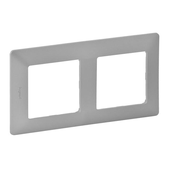 Valif:Ramka x2 Aluminium 754132 LEGRAND