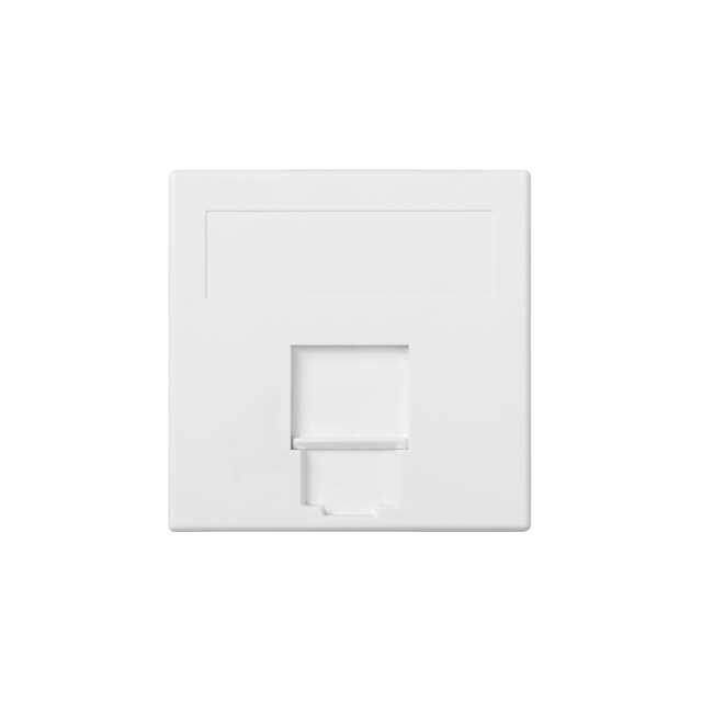 Simon Connect Płytka S500 1x RJ z osłoną uniwersalna czysta biel 50000085-030 KONTAKT
