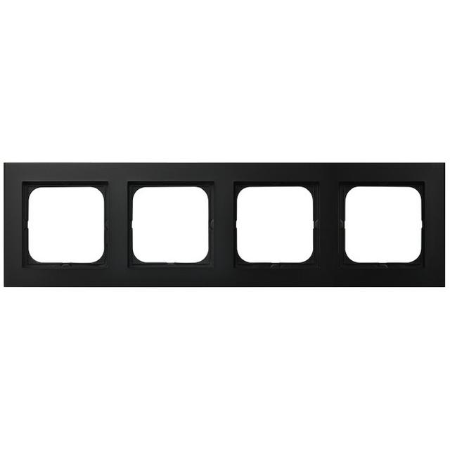 SONATA Ramka poczwórna - kolor czarny metalik