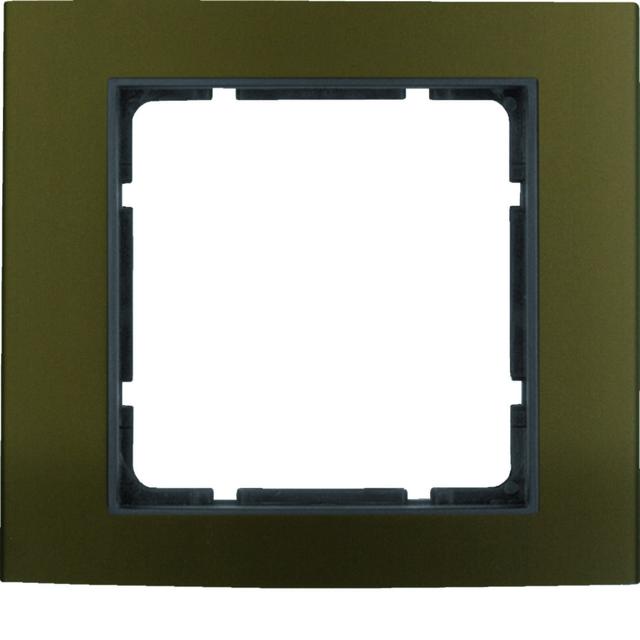 BERKER B.3 Ramka pojedyncza aluminium brązowa/antracyt 10113001 HAGER
