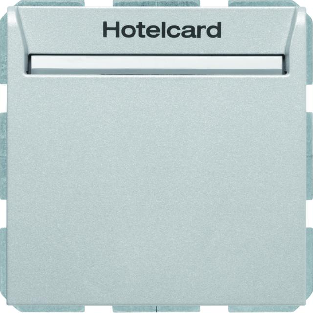 BERKER B.Kwadrat/B.7 Łącznik przekaźnikowy na kartę hotelową aluminium mat lakierowana 16408984 HAGER