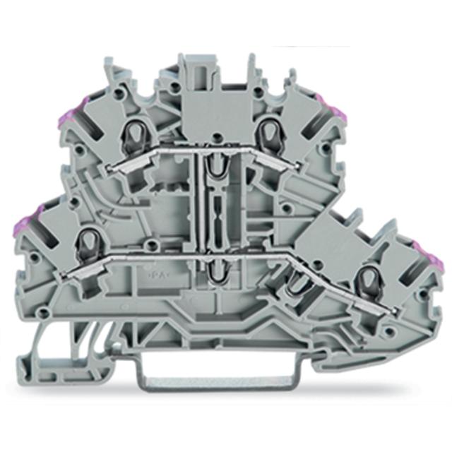 TOPJOBS złączka dwupiętrowa przelot. 4-przewodowa szara