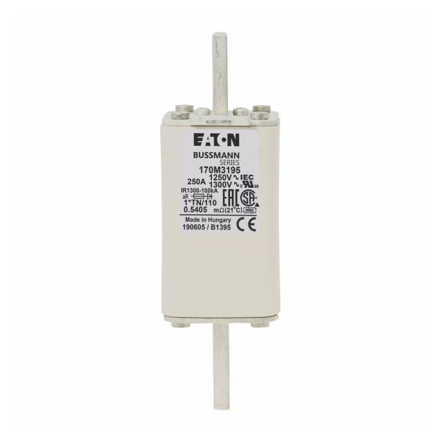 FUSE 250A 1250V 1*TN/110 AR CU Wkładka szybka 250A AC 1250V rozmiar 1 45x58x138 mm a 170M3195 EATON