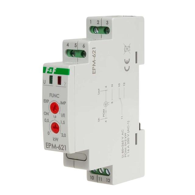 Elektroniczny przekaźnik mocy pobranej i oddanej do sieci moc mierzona 0-2kW EPM-621 F&F