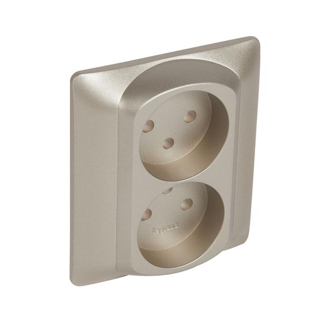 SISTENA LIFE PLAKIETKA TITAN DO GNIAZDA PODWÓJNEGO 2P+Z, Legrand