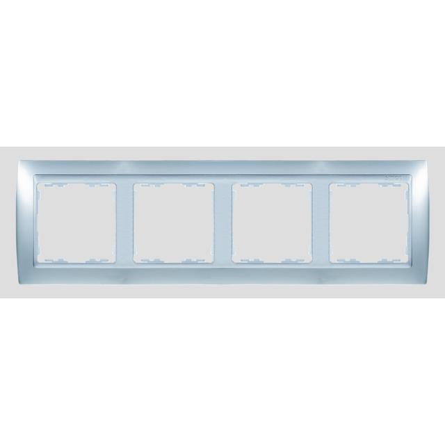Ramka 4x aluminium mat / ramka pośrednia aluminium mat 82944-33 KONTAKT