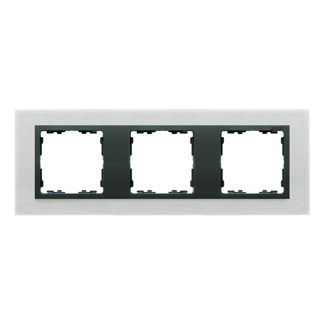 Simon 82 Nature Ramka 3-krotna Nature-metal Inox mat / pierścień grafit 82837-31 KONTAKT