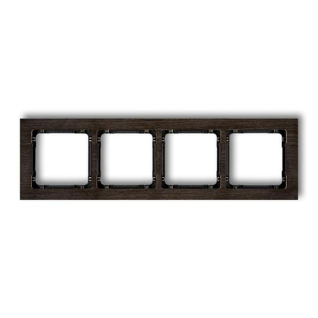 "DECO Ramka poczwórna - efekt drewna (ramka wenge