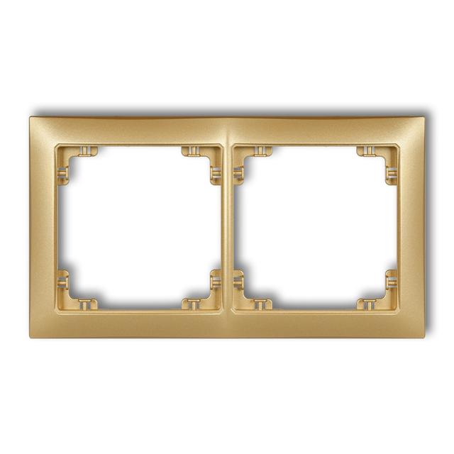 DECO Ramka podwójna z tworzywa DECO Soft złoty 29DRSO-2 KARLIK