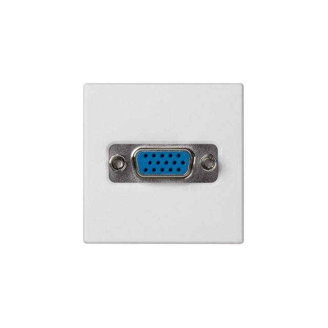 Simon Connect Płytka K45 złącza VGA (D-Sub 15) 45x45mm + wkład zaciski śrubowe czysta biel K100B/9 KONTAKT