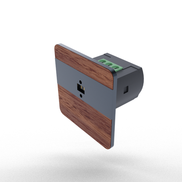 Laserowy czujnik odległości DRL-12, czujnik ruchu, merbau-antracyt