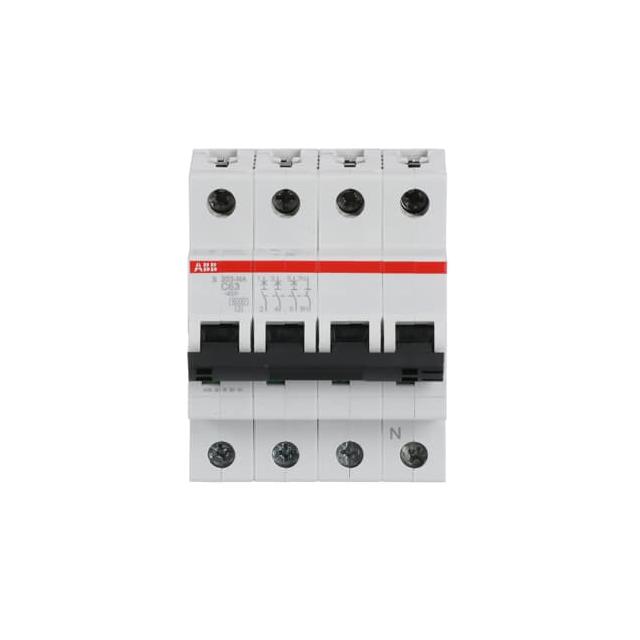 S203-C63NA Wyłącznik nadprądowy 6kA 3P+N C63A 2CDS253103R0634 ABB