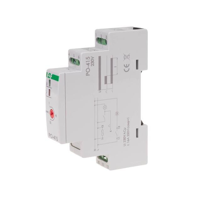 przekaźnik czasowy z opóźnionym odpadaniem, montaż na szynie DIN, 230V