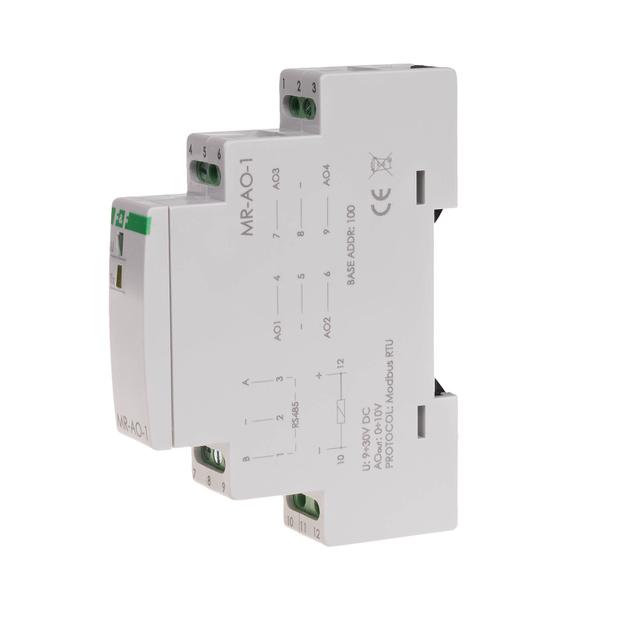 Moduł rozszerzeń WYJŚĆ analogowych z wyjściem MODBUS RTU 1 moduł MAX-MR-AO-1 F&F