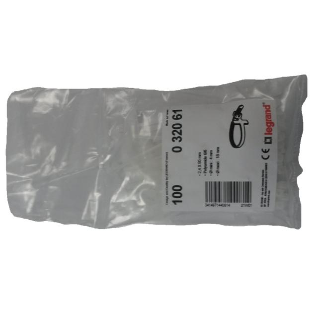 OPASKA COLRING - ZĄBKI WEWNĘTRZNE + OPIS - DŁUGOŚĆ 95 MM; SZEROKOŚĆ 2,4 MM - BEZBARWNA (TOREBKA), Le