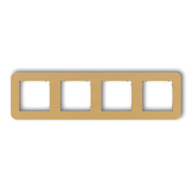 MINI Ramka uniwersalna poczwórna zaokrąglona z tworzywa złoty