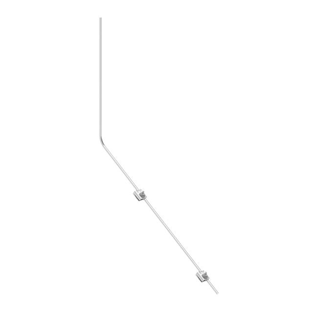 Iglica do podkonstrukcji paneli PV z zaciskami L=1250 mm, kąt 55 st. /AL/ | AN-90L/AL/