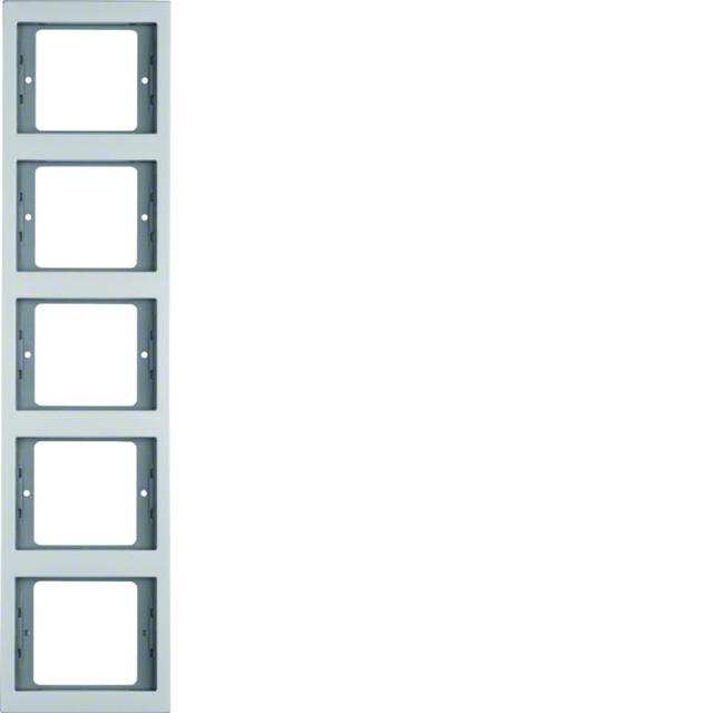 BERKER K.5 Ramka pięciokrotna pionowa aluminium 13537003 HAGER