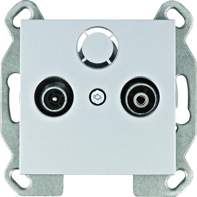 lumina Gniazdo RTV końcowe srebrny WL3012 HAGER