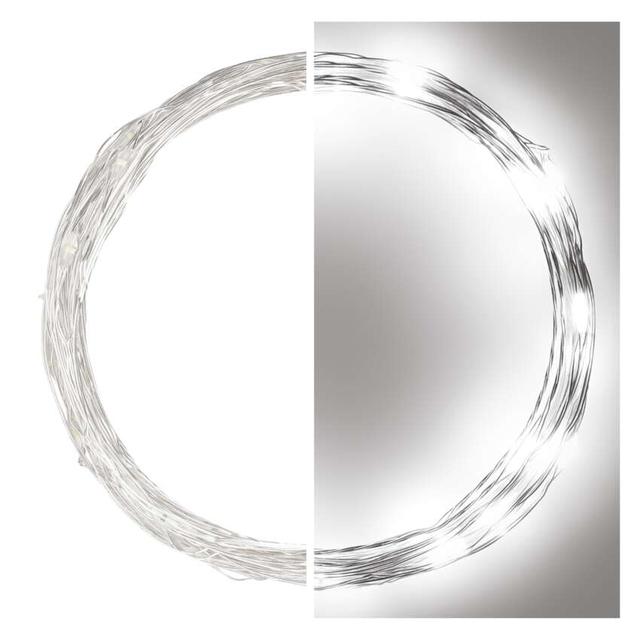 Lampki łezki świąteczne 40LED 4m zimna biel srebrne timer D3AC02 EMOS