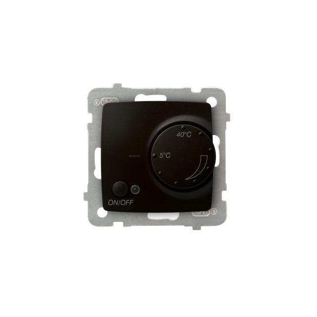 KARO Regulator temperatury z czujnikiem napowietrznym - kolor czekoladowy metalik