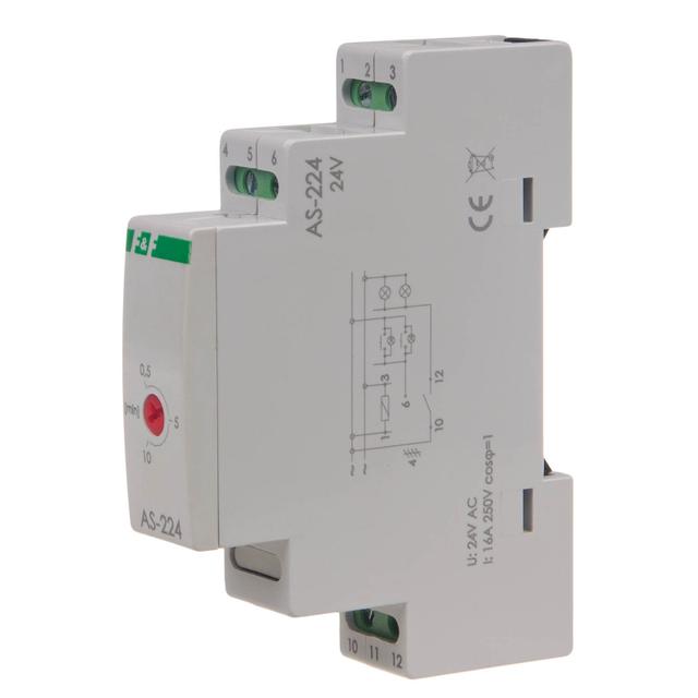 AUTOMAT SCHODOWY PRZECIWBLOKADĄ, UN=24V, I=16A, 1 MODUŁ