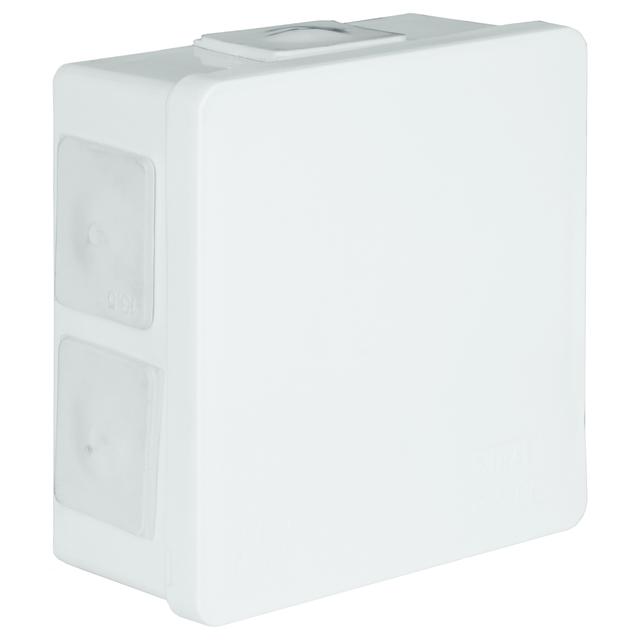 VP-02 Puszka natynkowa 86x86x40mm IP55 6-wl klik dł.gum. biała VP 002-01 61.107 OPATÓWEK