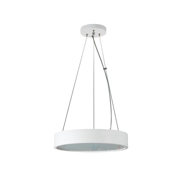 JASMIN C 370-W/M Plafoniera drewniana wisząca JASMIN C 370-W/M okrągła 37cm kolor biały mat 2XE27 KA