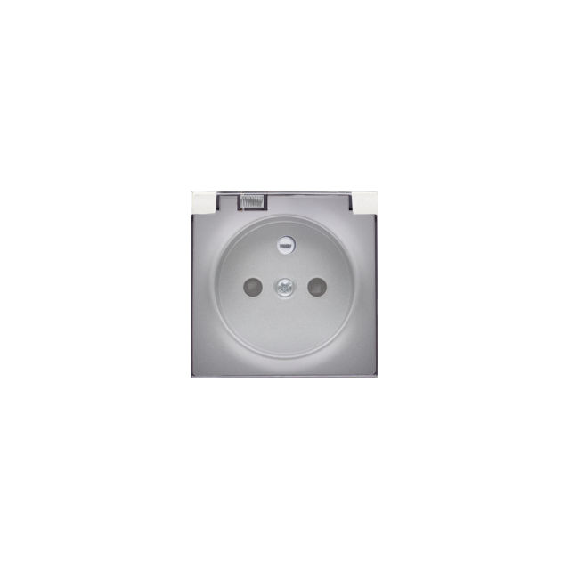 Simon 82 Pokrywa gniazda pojedynczego - klapka transparentna IP44 aluminium 82068KD-93 KONTAKT