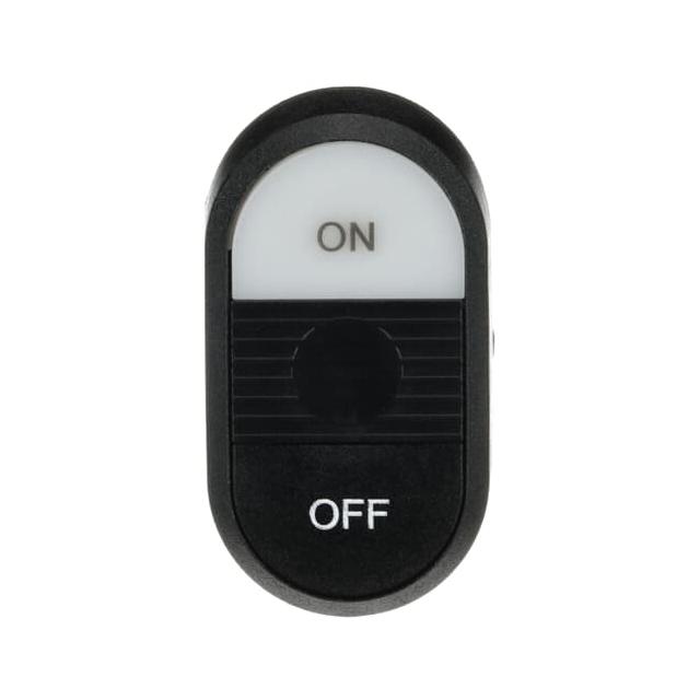 Przycisk podwójny , niepodświetlany ON-OFF czarne pole MPD7-11B