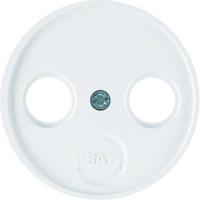 BERKER R.X Płytka czołowa do gniazda antracytowego 2- i 3-wyj. biały 12032089 HAGER