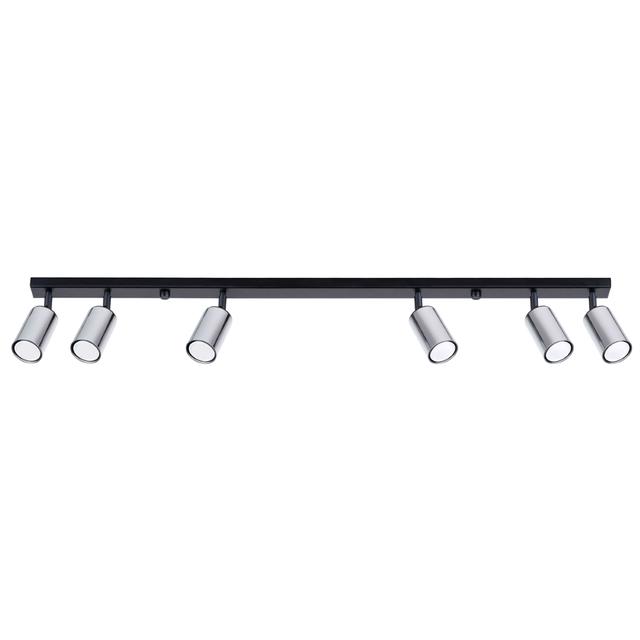 Plafon WINX 6L czarny/chrom