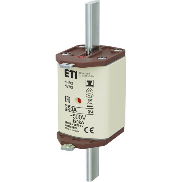 Wkładka topikowa NH zwłoczna KOMBI Zaczepy izolowane NH2C/I gG 250A 500V 004195219 ETI
