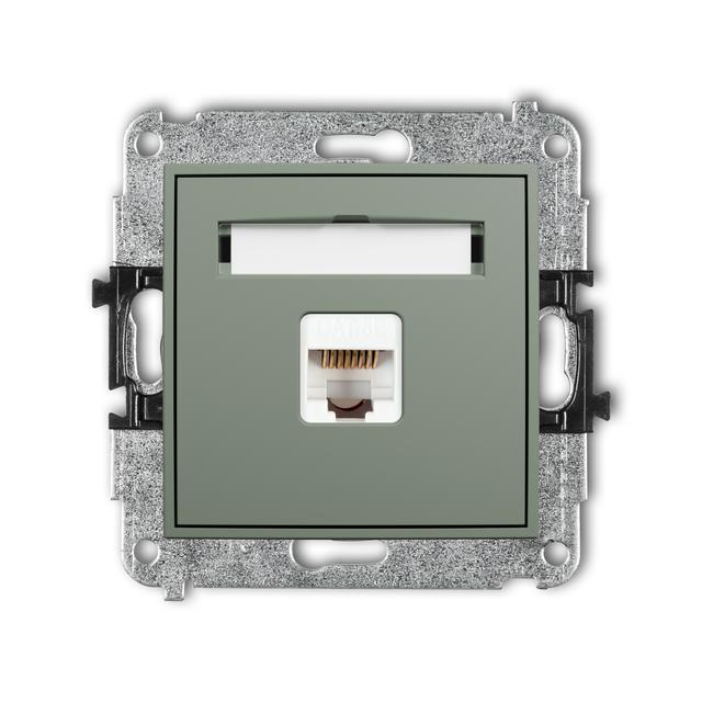 ICON Mechanizm gniazda komputerowego pojedynczego 1xRJ45, kat. 5e, 8-stykowy szałwiowy