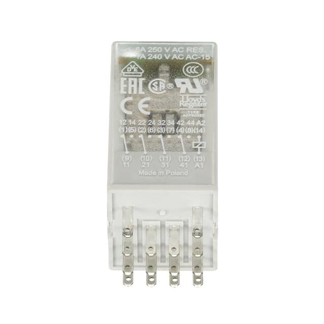 PRZEKAŹNIK CR-M024AC4LG, A1-A2=24V AC, 4 STYKI C/O ZŁOCONE, LED
