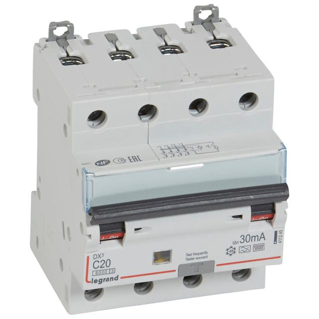 Wyłącznik Różnicowonadprądowy P 314 4P C20A 30Ma Typ F Serii DX3 411245 LEGRAND