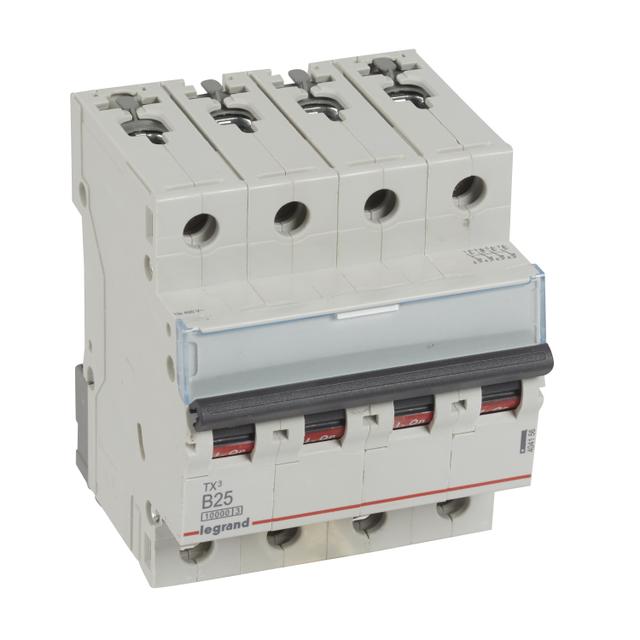 WYŁĄCZNIK NADPRĄDOWY S 314 4P B 25A 10000A SERII TX3, Legrand