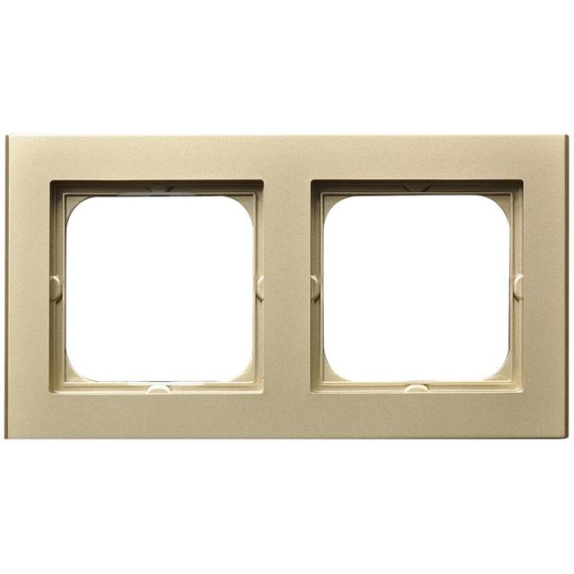 SONATA Ramka podwójna - kolor szampański złoty