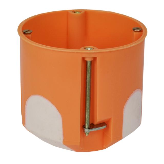 E4000 ,  Puszka do pustych ścian O60mm,z membranami przebiciowymi 25mm, głęboka, pomarańczowy