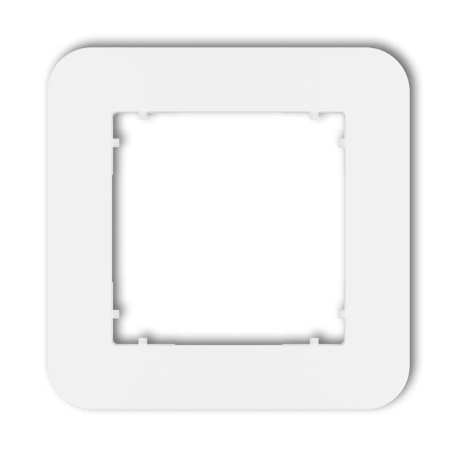 MINI Ramka uniwersalna pojedyncza zaokrąglona z tworzywa biały mat