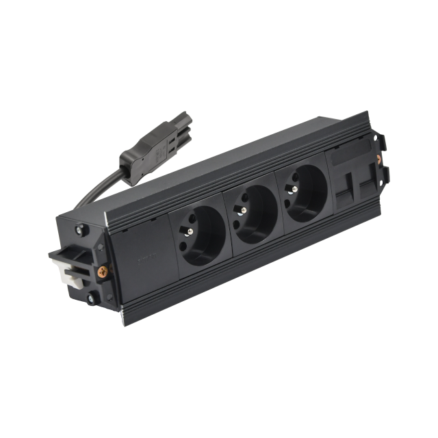 "Simon 480 TS48-510E300K0-44 Indesk 3 gn. typ E i płytka dla 2 złączy RJ45 keystone