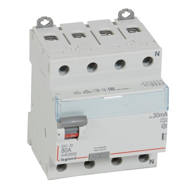 Wyłącznik Różnicowoprądowy P 304 4P 80A 30Ma Typa DX3 411762 LEGRAND