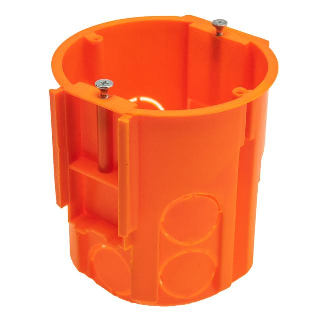 Puszka głęboka podtynkowa fi 68 mm z wkrętami - łączeniowa 80 mm, 80 szt