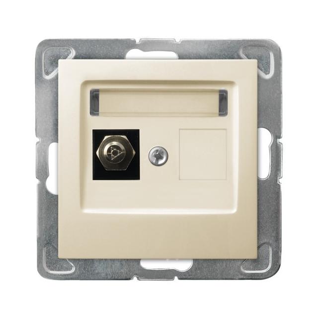 IMPRESJA Gniazdo ekwipotencjalne pojedyncze - kolor ecru