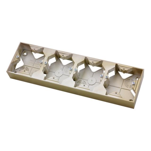 IMPRESJA Puszka instalacyjna poczwórna - kolor złoty metalik